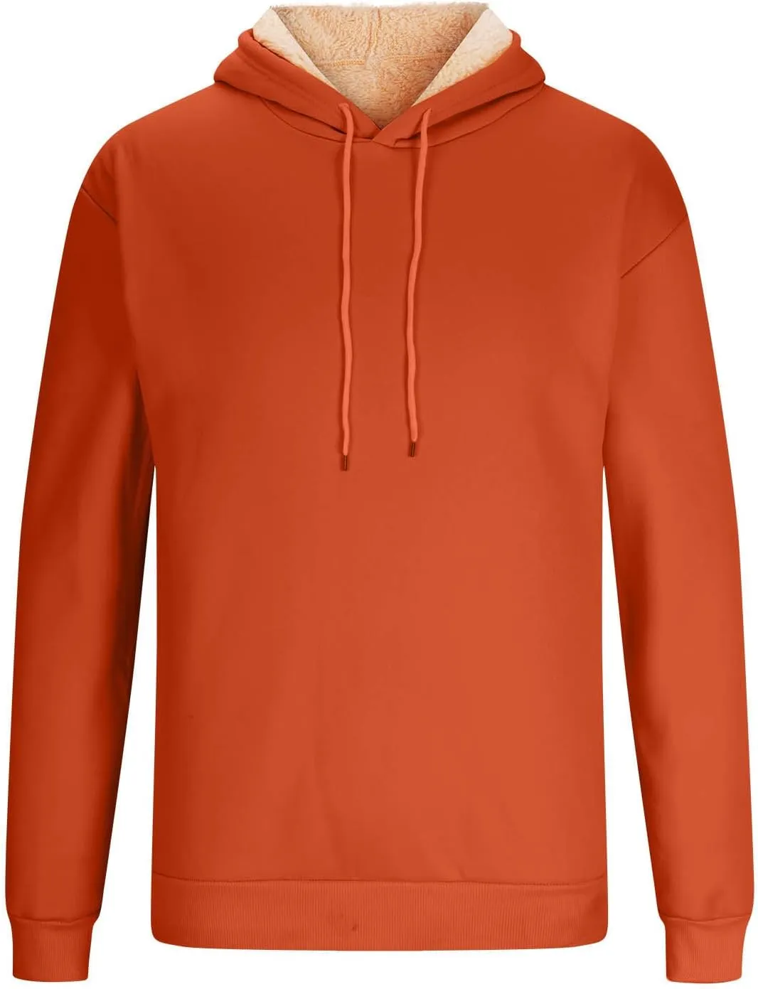 Hoodies for Men Heavyweight Fleece Sherpa Lined Hoodie Winter Warm Pullover Thick Thermal Windproof Sweatshirt