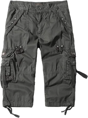 Kaxiya2021 Men's Cargo Shorts Loose Fit Multi Pocket Short Pants Cotton Slim Fit Twill Outdoor Summer Fashion Casual Wear