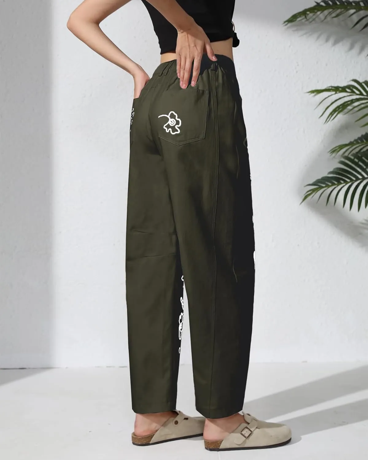 Kedera Embroidered Jeans for Women 2025 Baggy Boyfriend Jeans Barrel Leg Horseshoe Jeans Women Vintage Mid Rise Jeans