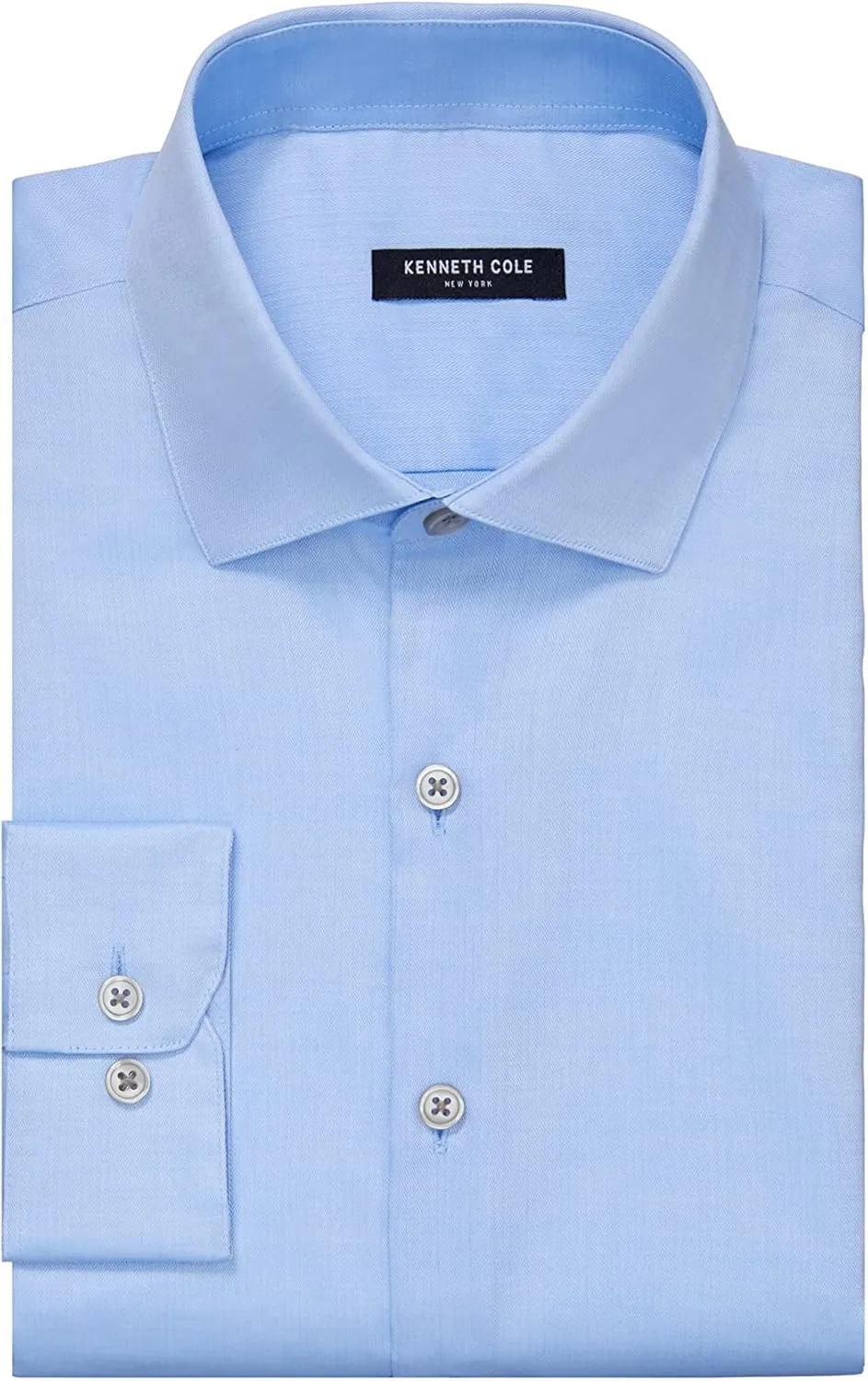 Kenneth Cole Men's Dress Shirt Slim Fit Stretch Collar Non Iron Solid