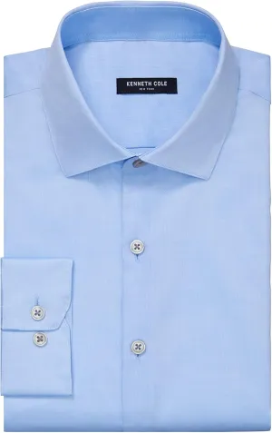 Kenneth Cole Men's Dress Shirt Slim Fit Stretch Collar Non Iron Solid