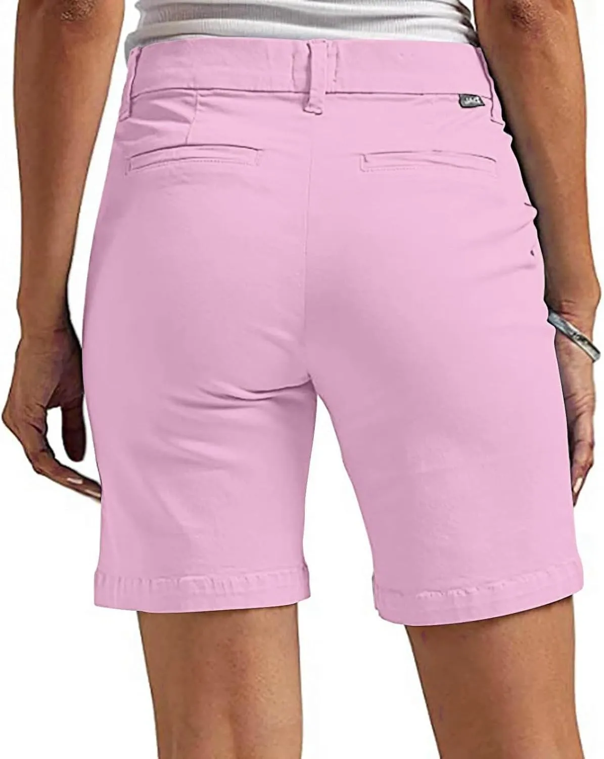 Ladies' Relaxed Trousers,Plus Size Women's Stretch Shorts Elastic Waist with Pockets, Breathable Summer Lounge Pants