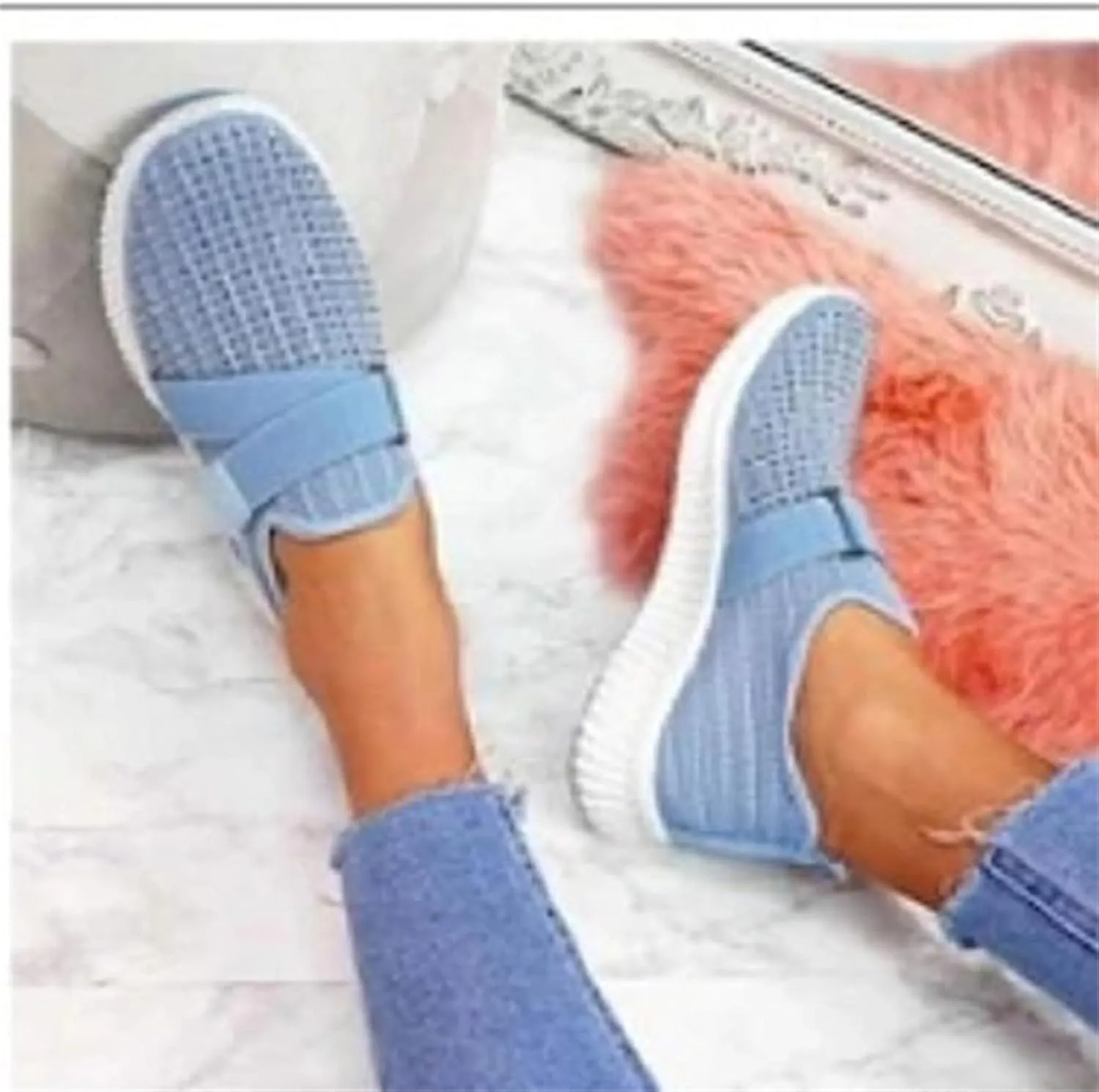 Ladmiple Gym Shoes For Women Workout Memory Foam Walking Shoes Running Classic Casual Slip On Athletic Tennis Sneakers
