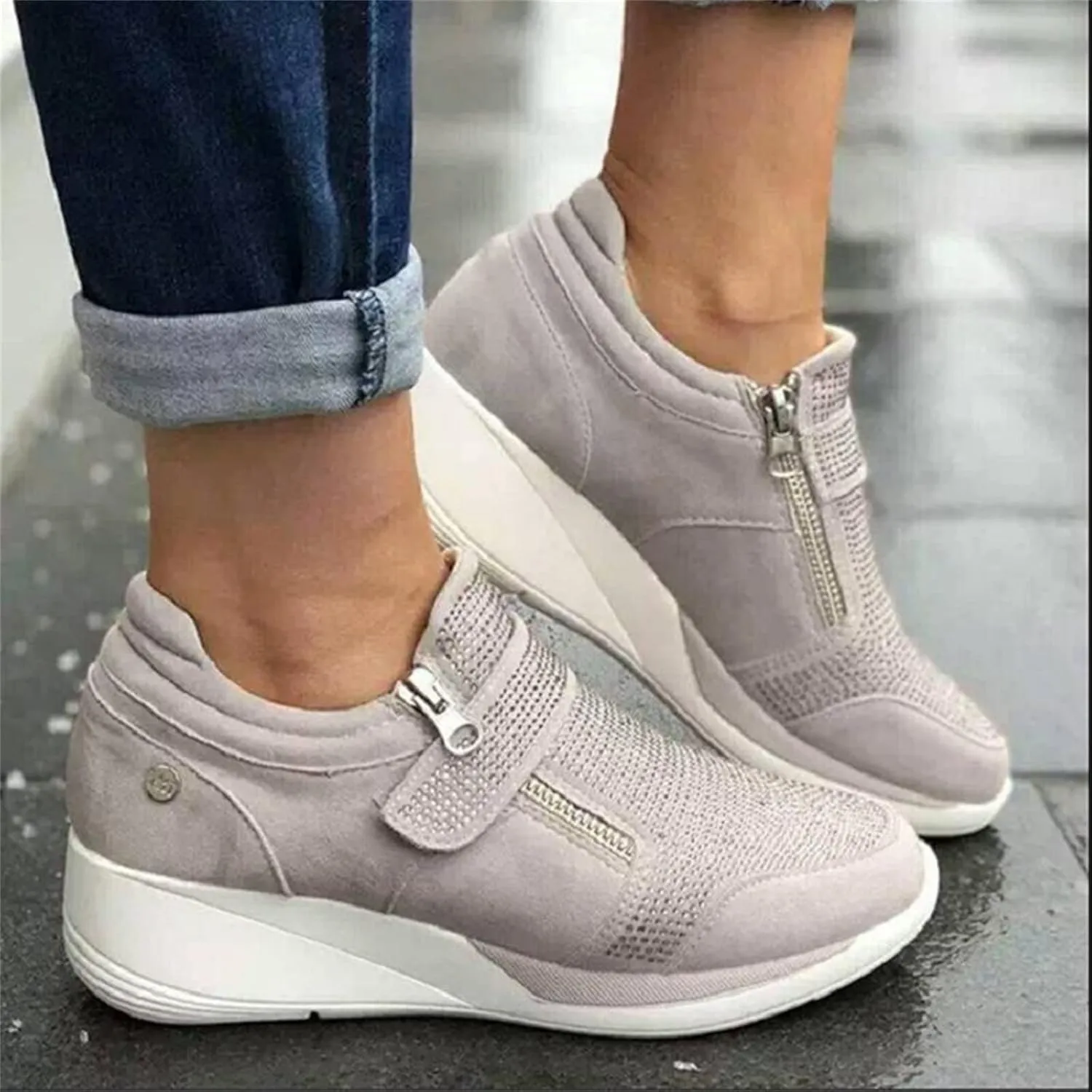 Ladmiple Shoes For Women Sneakers Trendy Slip On Canvas Shoes Fashion Comfort Dressy Casual Summer Walking Flats Loafers