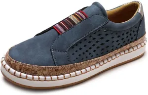 Ladmiple Sneakers For Women Slip On Low Top Comfort Walking Shoes Dressy Casual Summer Fashion Non Slip Flats Loafers