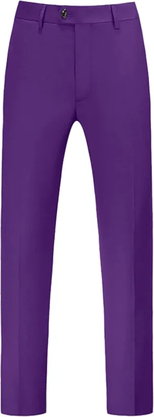 Lars Amadeus Men's Dress Pants Slim Fit Flat Front Chino Business Wedding Suit Pants