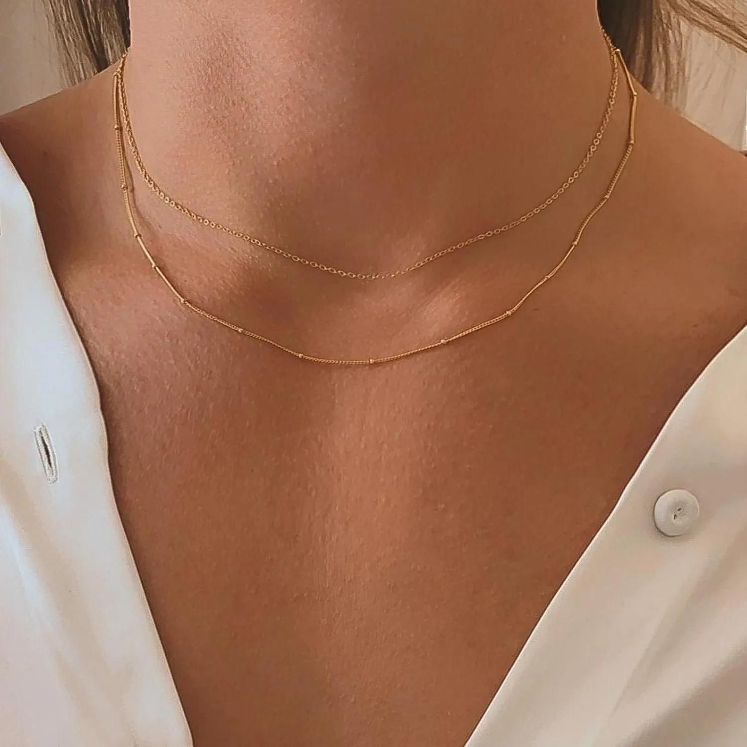 Layered Necklaces for Women Trendy, 14K Gold Layered Necklaces for Women Layering Necklaces Trendy Gold Chain Necklaces Jewelry for Women