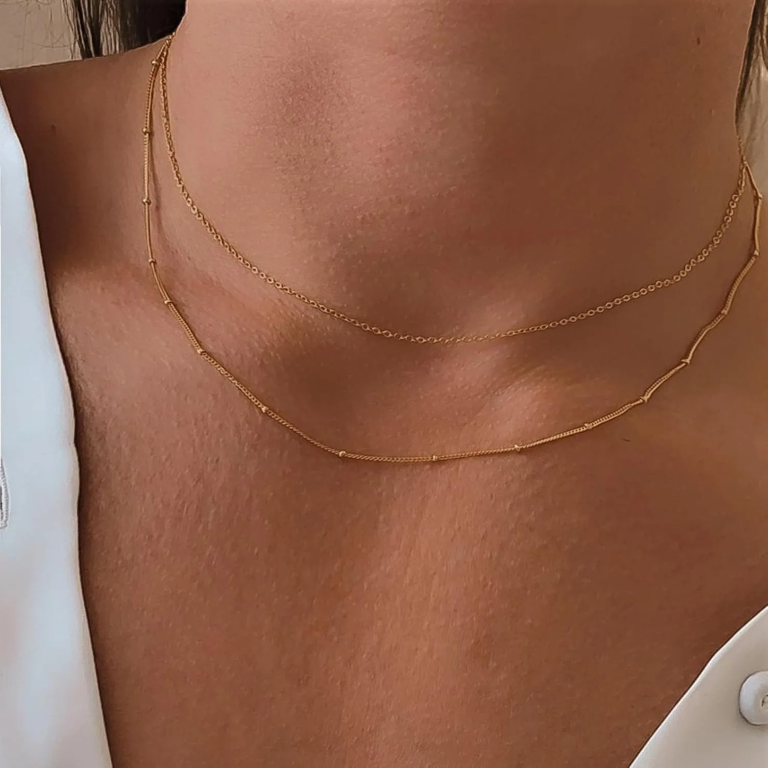 Layered Necklaces for Women Trendy, 14K Gold Layered Necklaces for Women Layering Necklaces Trendy Gold Chain Necklaces Jewelry for Women