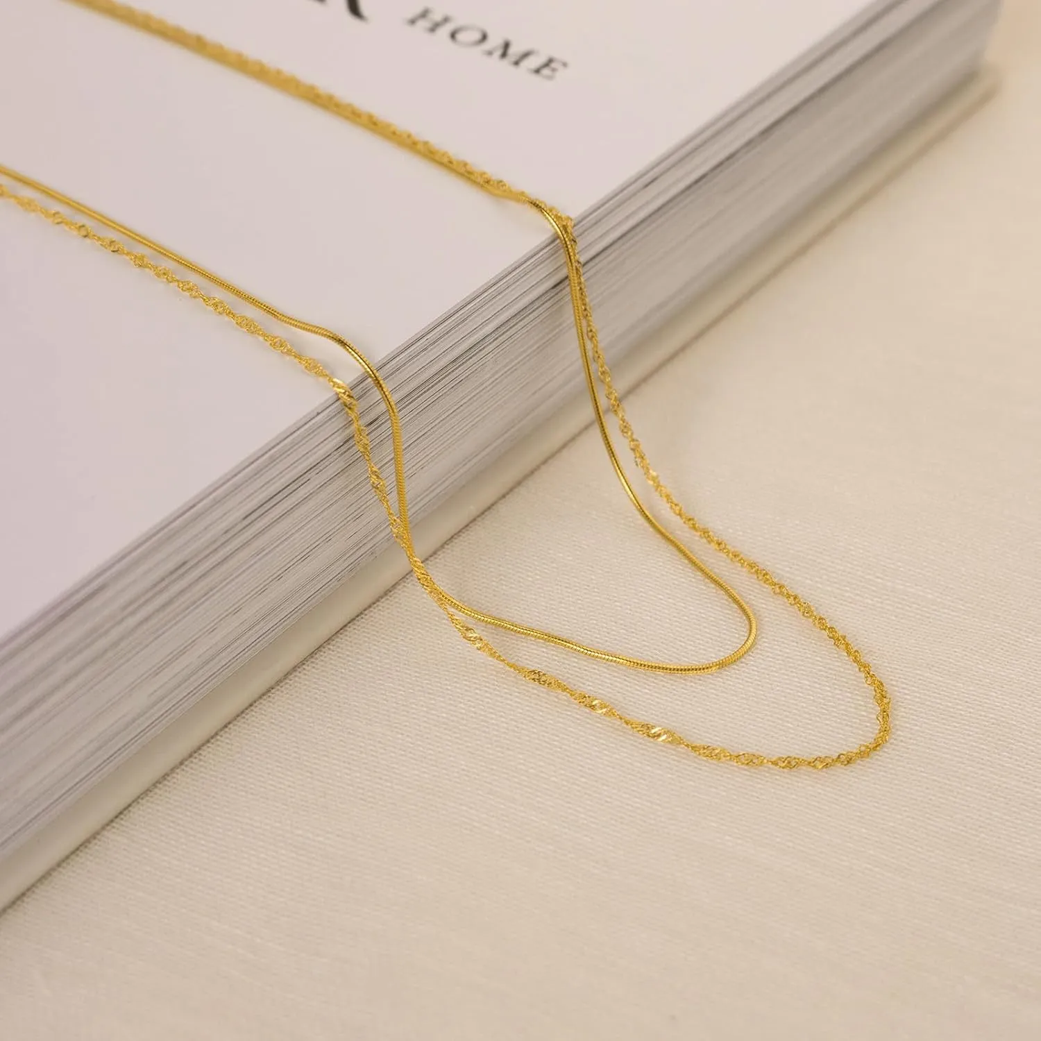 Layered Necklaces for Women Trendy, 14K Gold Layered Necklaces for Women Layering Necklaces Trendy Gold Chain Necklaces Jewelry for Women