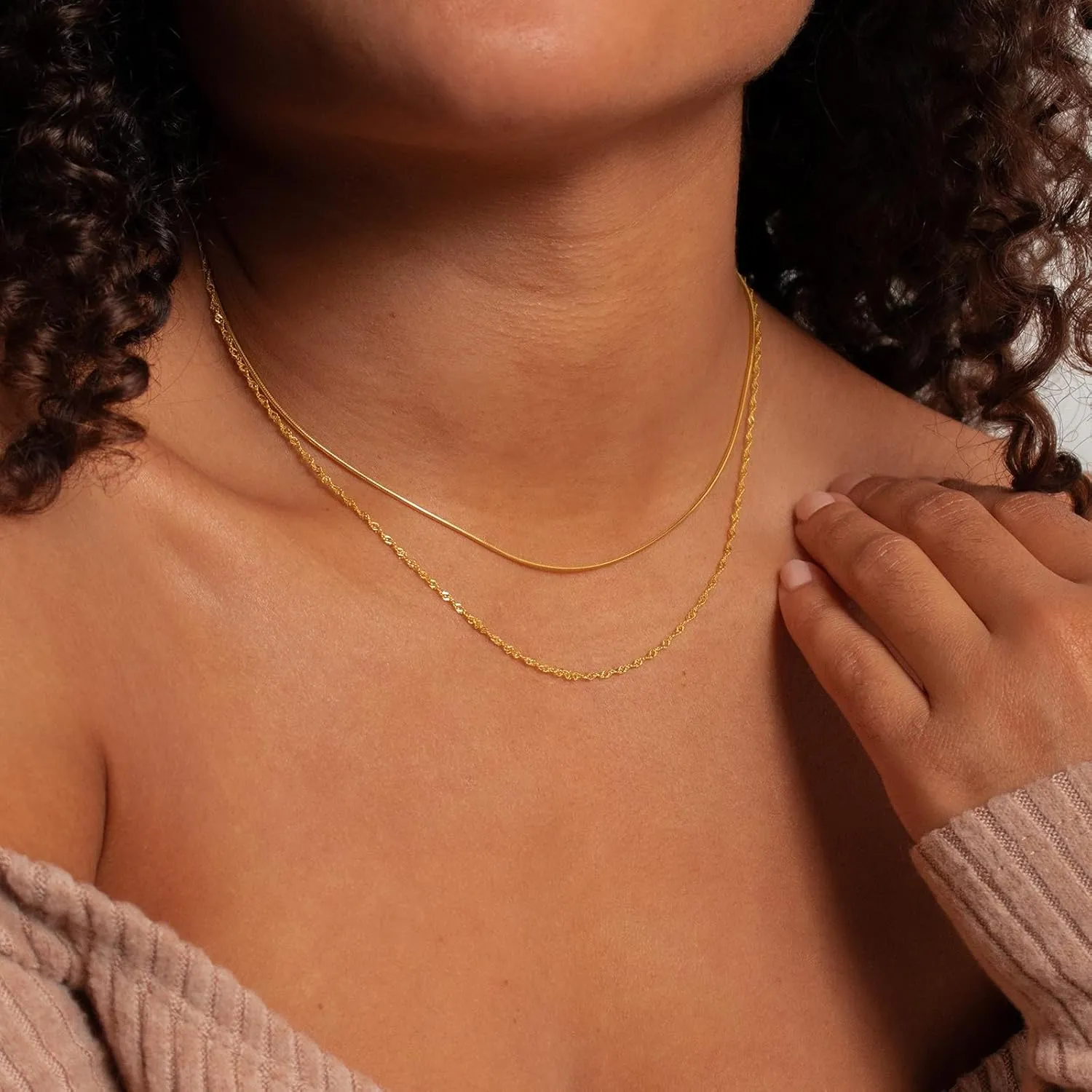Layered Necklaces for Women Trendy, 14K Gold Layered Necklaces for Women Layering Necklaces Trendy Gold Chain Necklaces Jewelry for Women