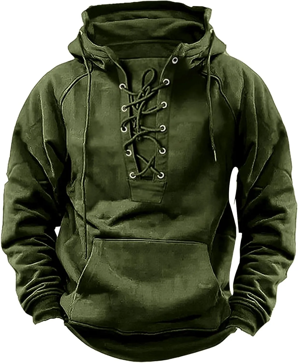 LCMTWX Black Sweatshirt Winter Vintage Long Sleeve Hoodie Half Zipper Hooded Sweatshirt Top Workwear Multi Pocket Outdoor