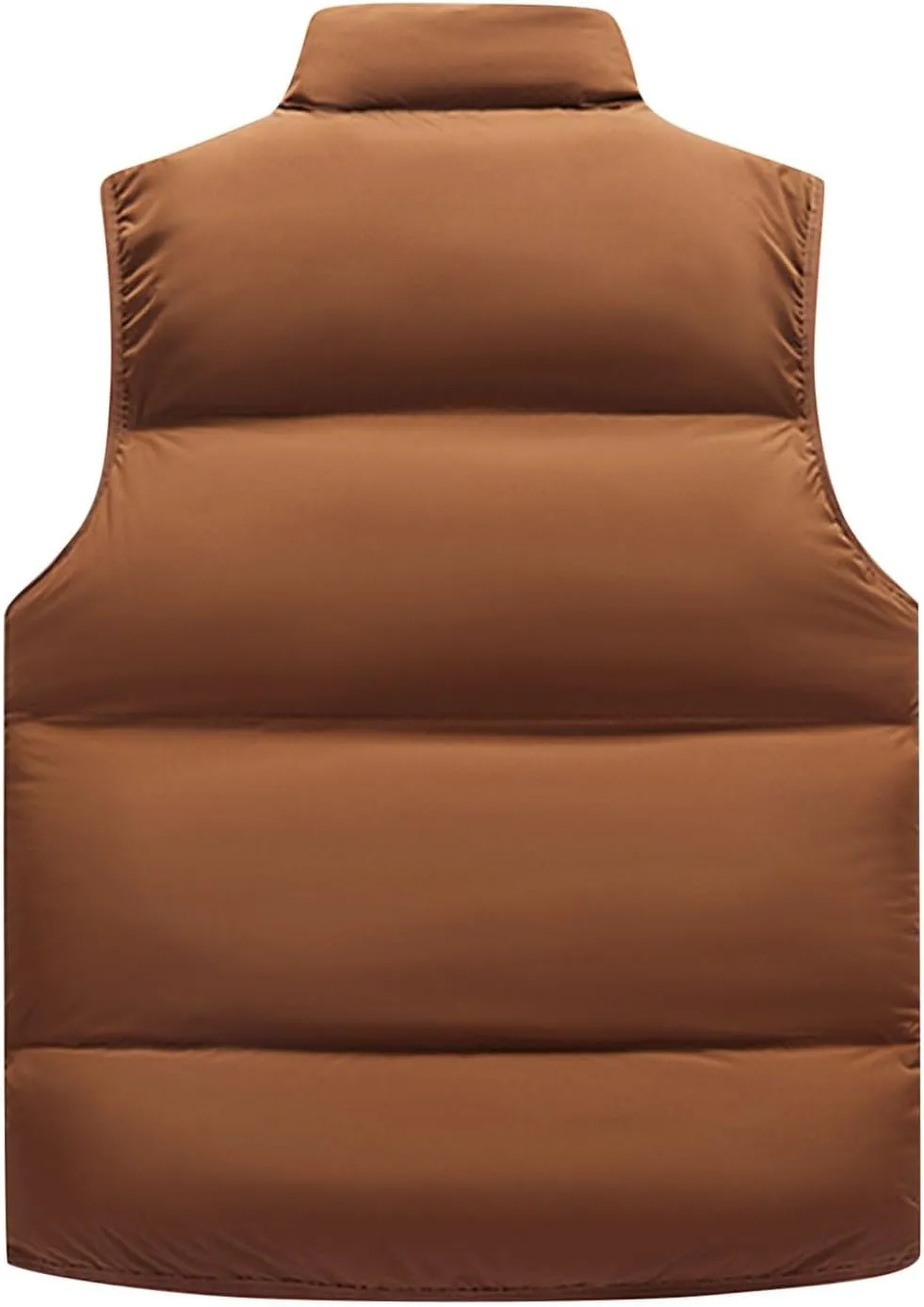 Lightweight Puffer Vest Men Sleeveless Winter Coat Stand Collar Vest Zip Up Down Vest Big and Tall Puffer Vest