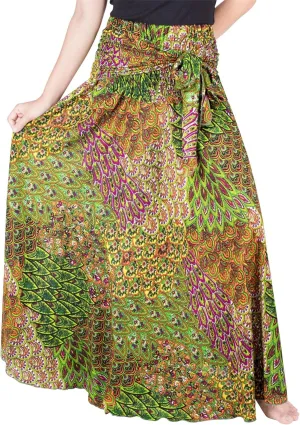 LOFBAZ Long Maxi Skirts for Women Gypsy Hippie Clothes Bohemian Boho Dress Plus