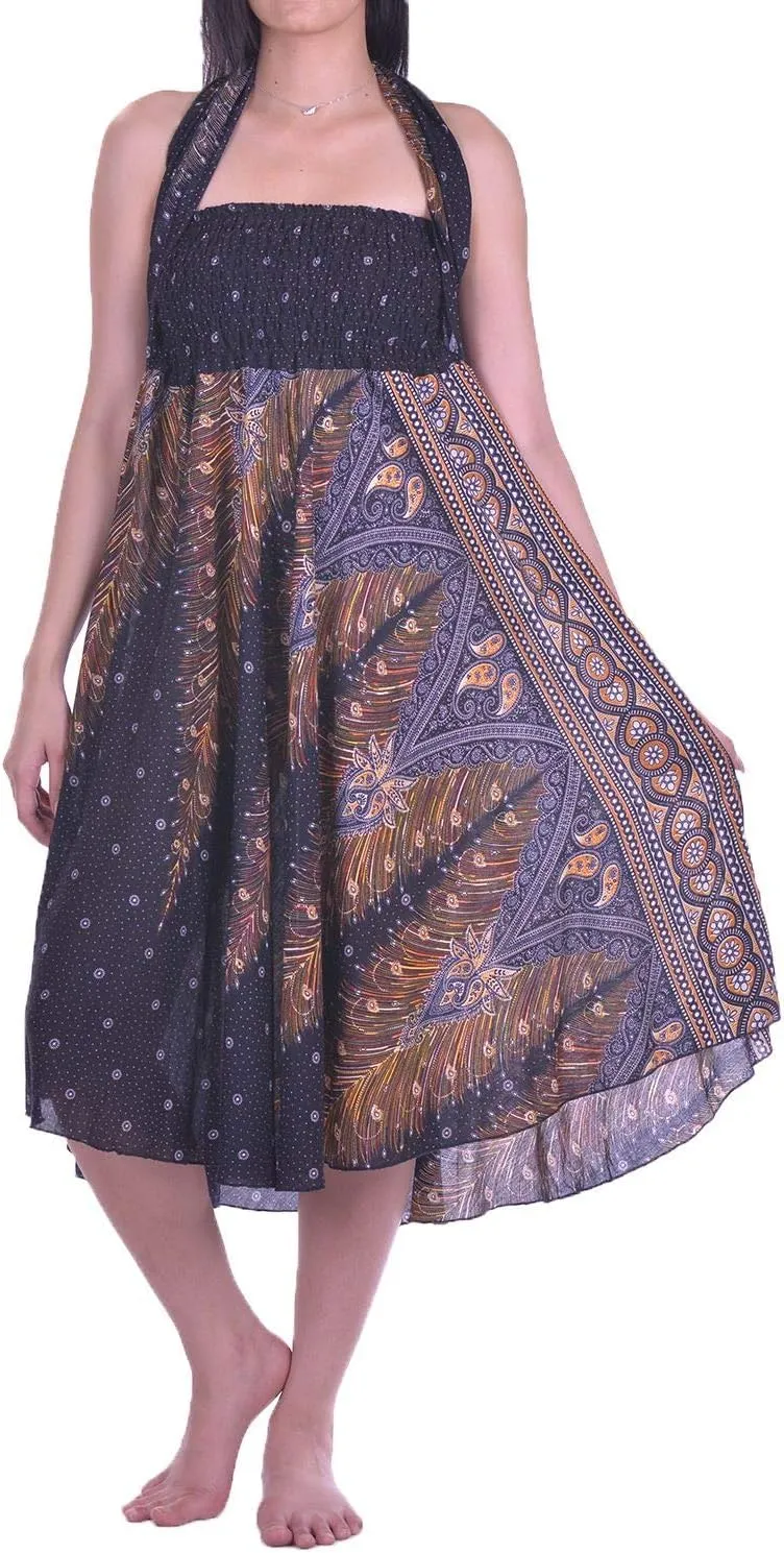 LOFBAZ Long Maxi Skirts for Women Gypsy Hippie Clothes Bohemian Boho Dress Plus