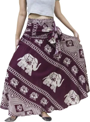 LOFBAZ Long Maxi Skirts for Women Gypsy Hippie Clothes Bohemian Boho Dress Plus