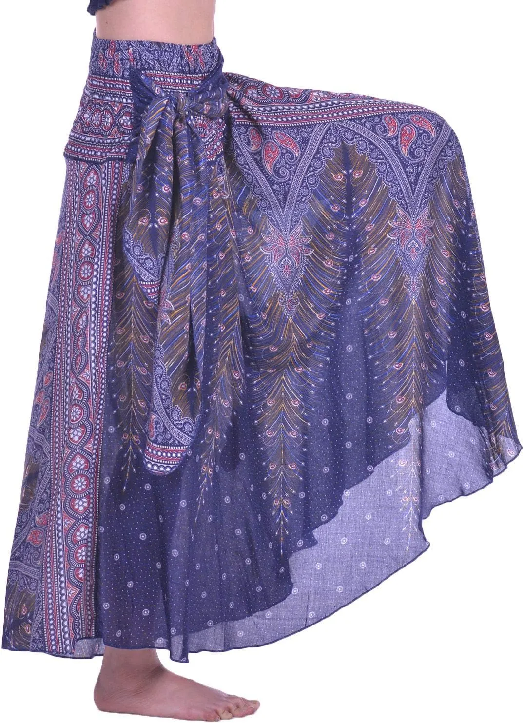 LOFBAZ Long Maxi Skirts for Women Gypsy Hippie Clothes Bohemian Boho Dress Plus