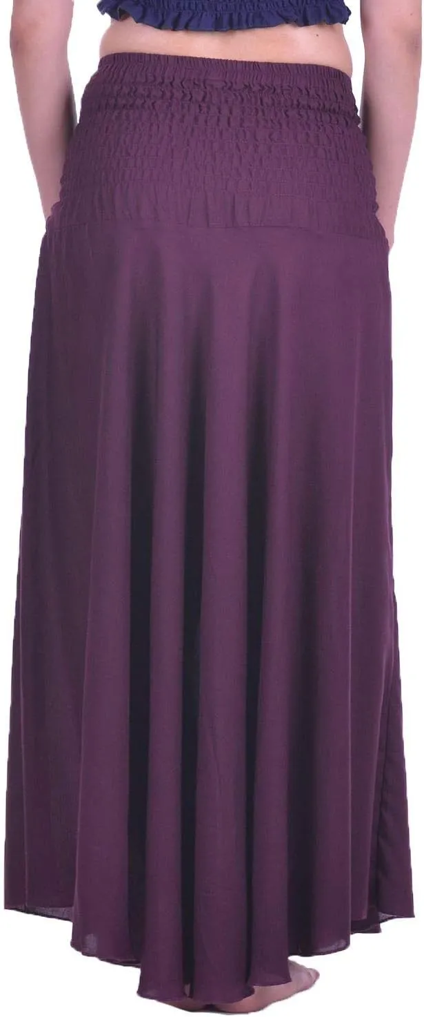 LOFBAZ Long Maxi Skirts for Women Gypsy Hippie Clothes Bohemian Boho Dress Plus