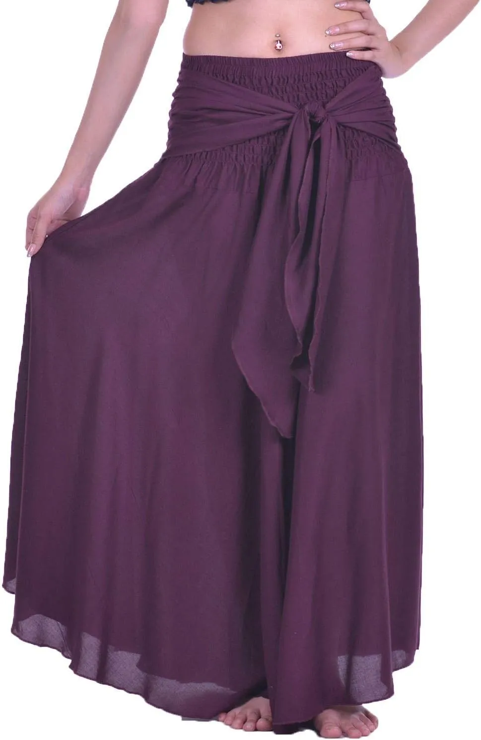 LOFBAZ Long Maxi Skirts for Women Gypsy Hippie Clothes Bohemian Boho Dress Plus