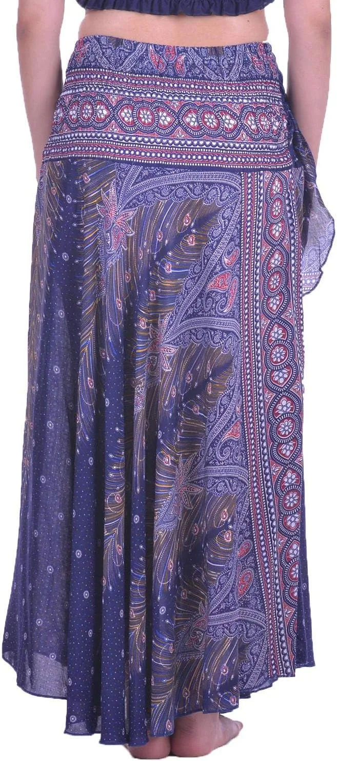 LOFBAZ Long Maxi Skirts for Women Gypsy Hippie Clothes Bohemian Boho Dress Plus
