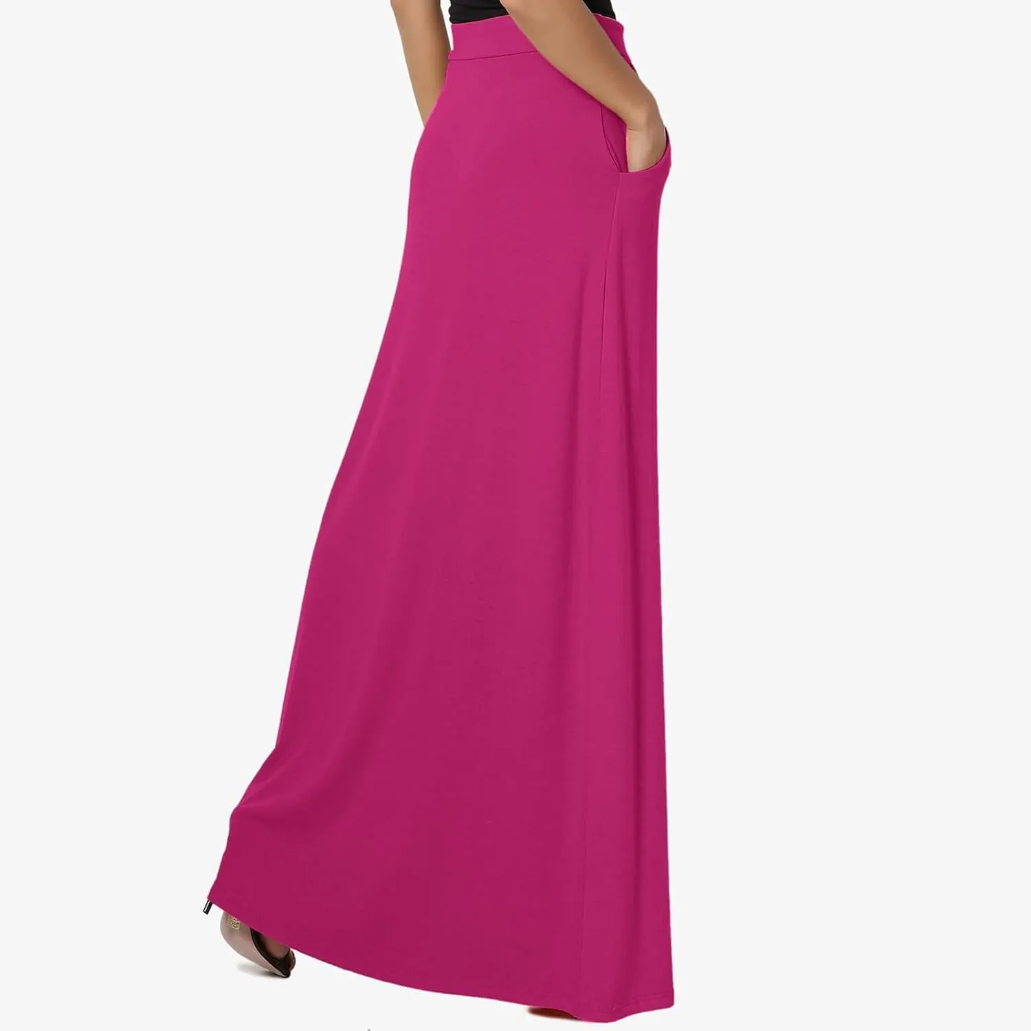 Long Maxi Skirt for Women Spring and Autumn City Leisure Skirt Ladies Solid Color Drawstring Women Flowy Casual