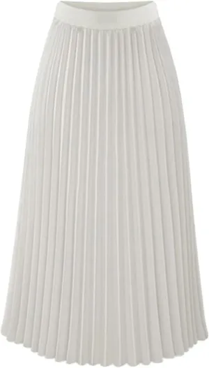 Long Pleated Skirts for Women High Waist Flowy Skirts Casual Summer Maxi Skirts Beach Vacation Skirts A Line Skirts
