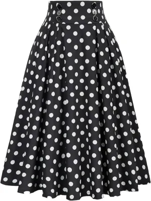 Long Skirts for Women Summer Trendy Color Block High Elastic Waist Tummy Control Pleated Midi Skirts Ladies Fashion
