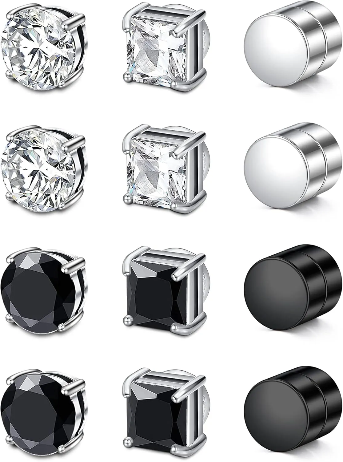 Longita Magnetic Clip-on Earrings - Fake & Realistic Look, Men's Aretes de Iman