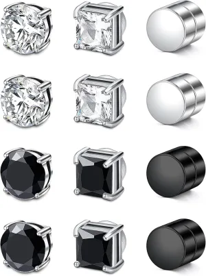 Longita Magnetic Clip-on Earrings - Fake & Realistic Look, Men's Aretes de Iman