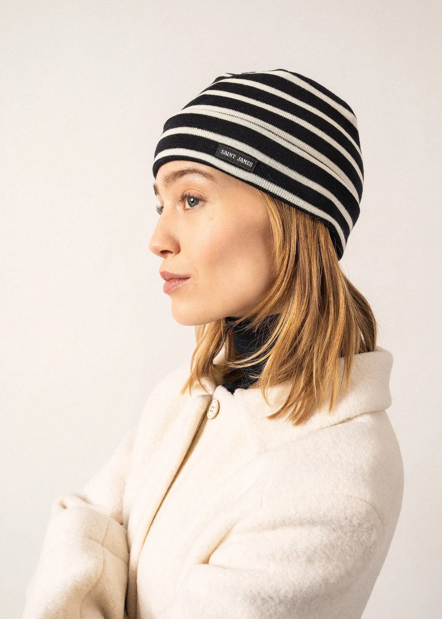 Mare Sailor Beanie - in soft wool (NAVY/ECUME)