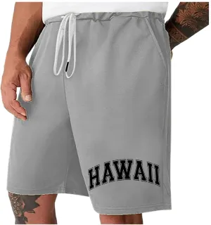 Men Cotton Shorts Resort Printed Shorts Elastic Waist Drawstring Style Holiday Beach Pants Shorts for Men Beach