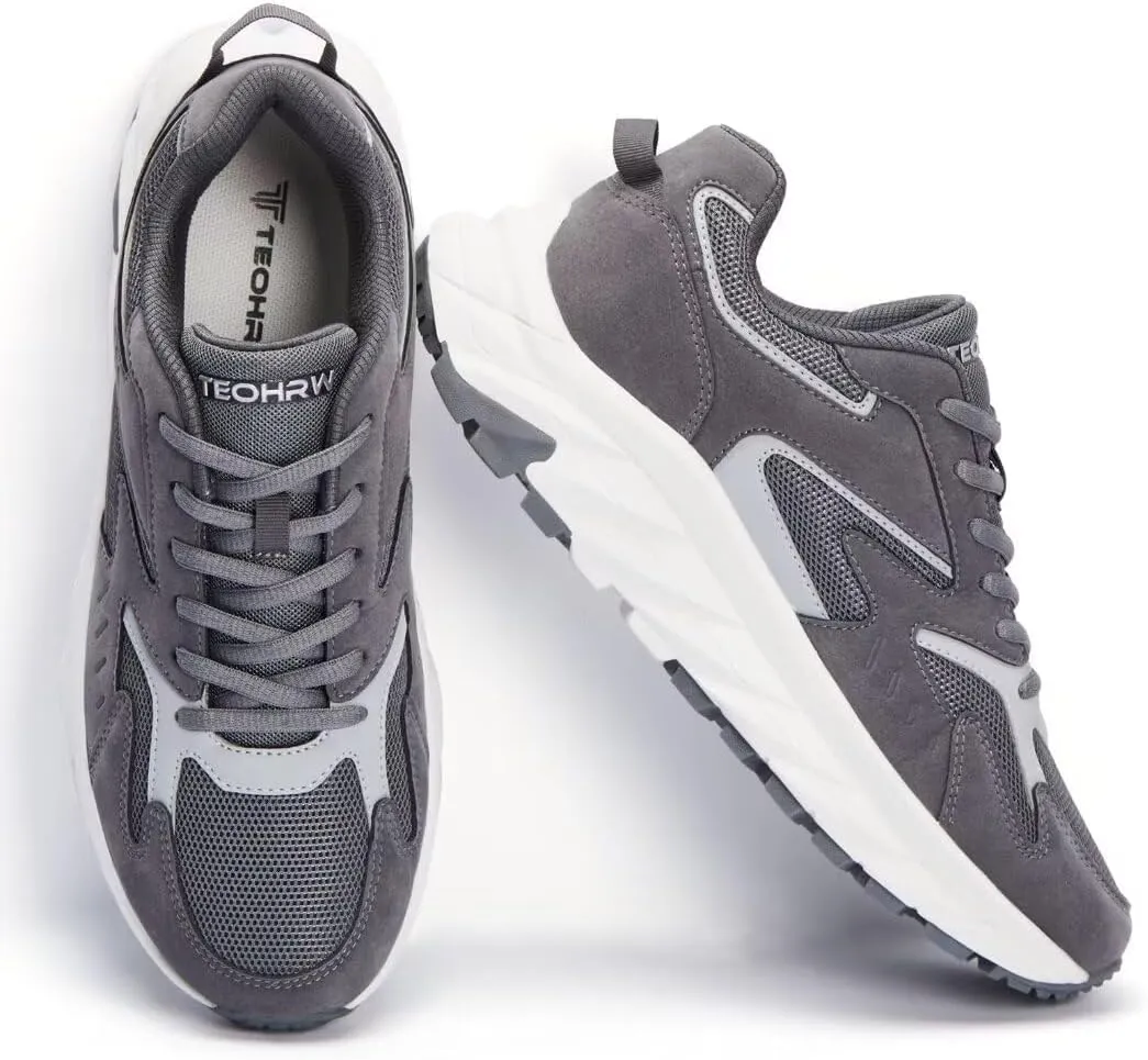 Men Extra Wide Width Sneakers Comfort Walking Shoes Relieve Foot Pain Wide Toe Box with Arch Support
