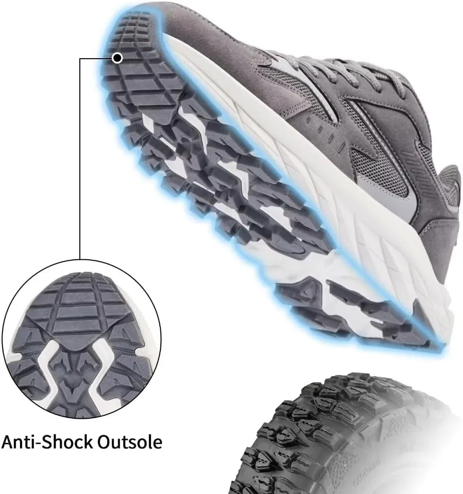 Men Extra Wide Width Sneakers Comfort Walking Shoes Relieve Foot Pain Wide Toe Box with Arch Support
