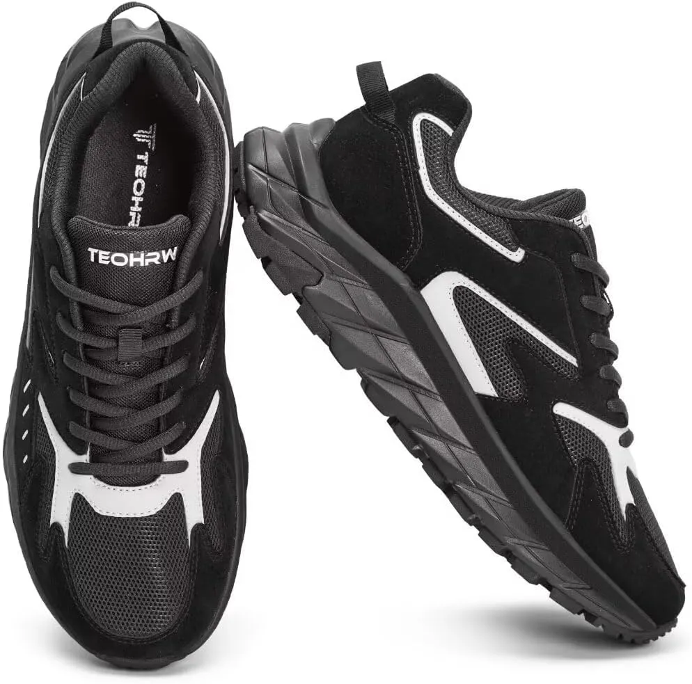 Men Extra Wide Width Sneakers Comfort Walking Shoes Relieve Foot Pain Wide Toe Box with Arch Support