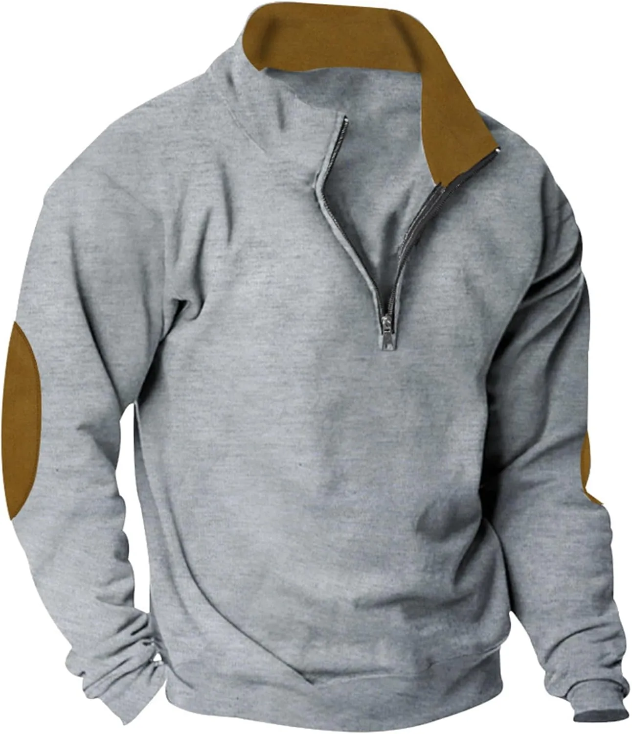 Men Hoodie Hooded Pocket And Solid Autumn Winter Color Sweater Sleeve Jacket Men's blouse Navvy Blue Hoodie Sweaters