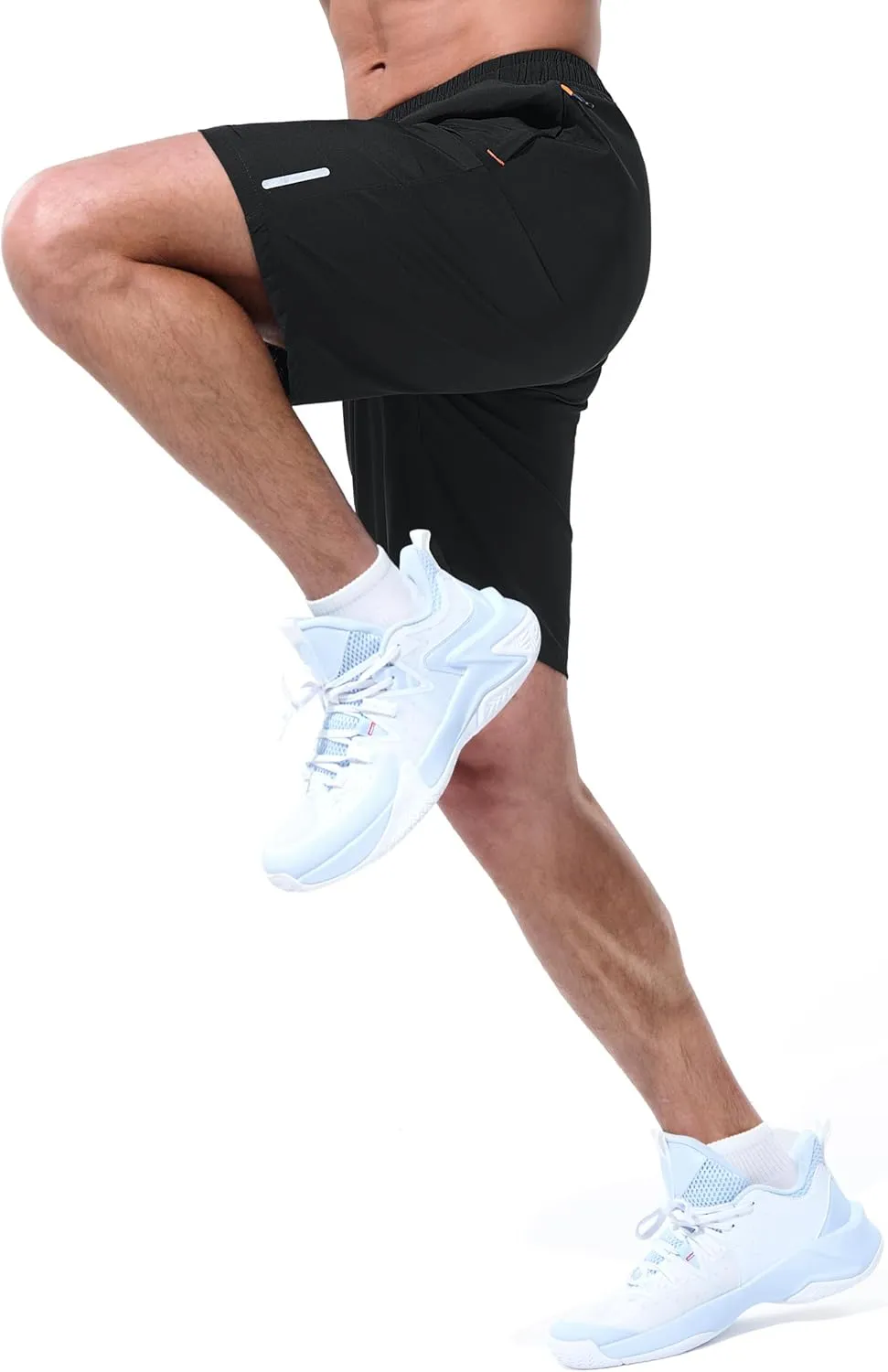 Mens Athletic Shorts Running Shorts Quick Dry Workout Shorts 7"/ 9" Lightweight Gym Basketball Shorts Zipper Pockets
