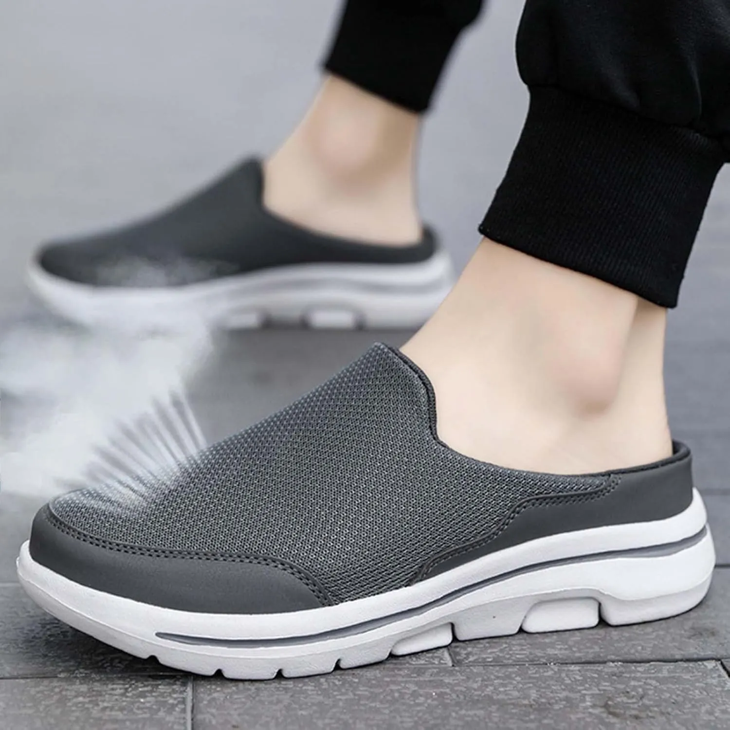 Men's Breathable Barefoot Shoes Soft Flat Soled Slip On Mesh Shoes Heelless Walking Mens Dress Breathable