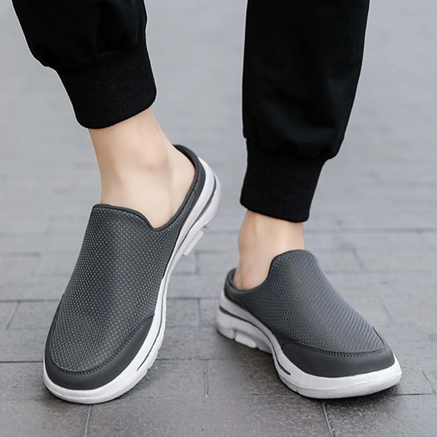 Men's Breathable Barefoot Shoes Soft Flat Soled Slip On Mesh Shoes Heelless Walking Mens Dress Breathable