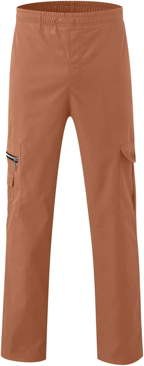 Men's Cargo Pants Elastic Waistband Chino Slim Skinny Cargos Men Men's Cargo Pants Casual Trousers Tracksuit Trousers