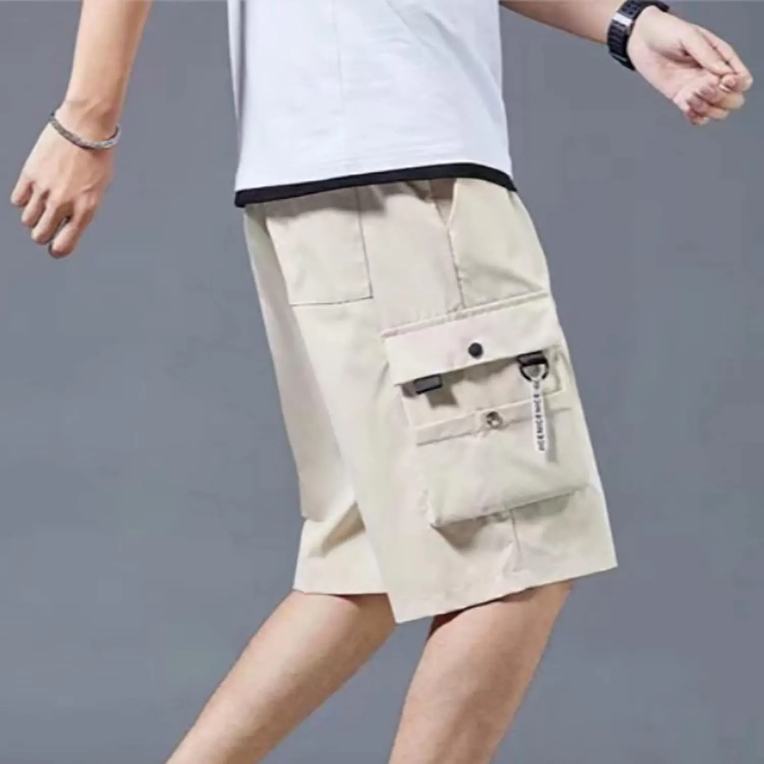 Men's Cargo Pants Stretch Fabric Sports Trousers Men's Slim Pants Men's Work Pants 6-Pocket Cargo Pants Plus Size