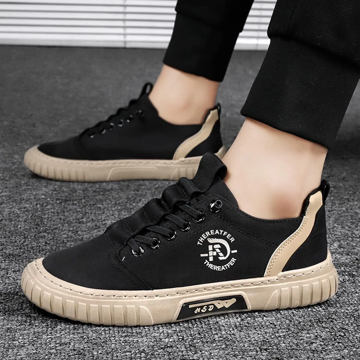 Men's Casual Sneakers 2024 Jogging Shoes Non-Slip Walking Shoes Trail Running Shoes Comfortable Orthopedic Shoes