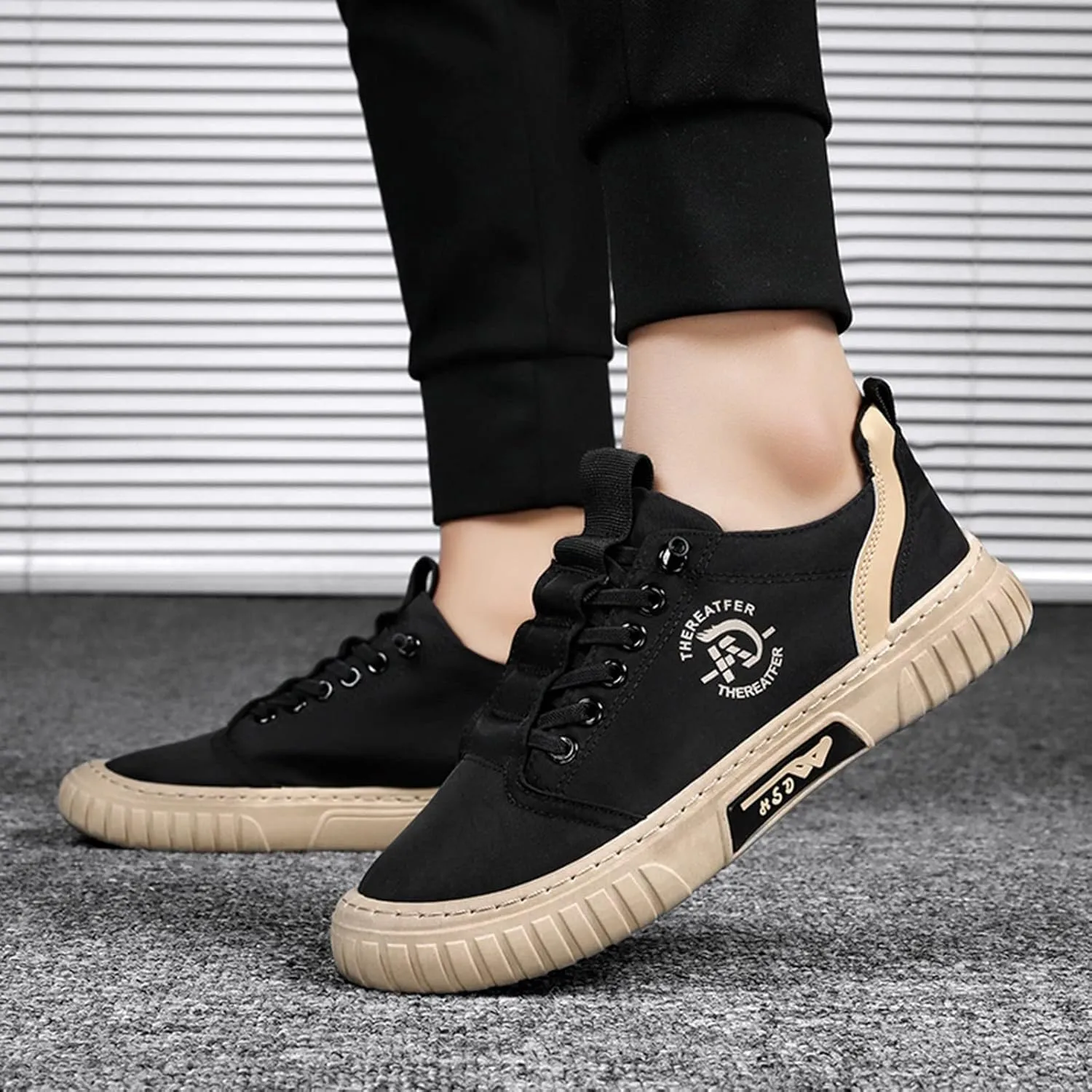 Men's Casual Sneakers 2024 Jogging Shoes Non-Slip Walking Shoes Trail Running Shoes Comfortable Orthopedic Shoes