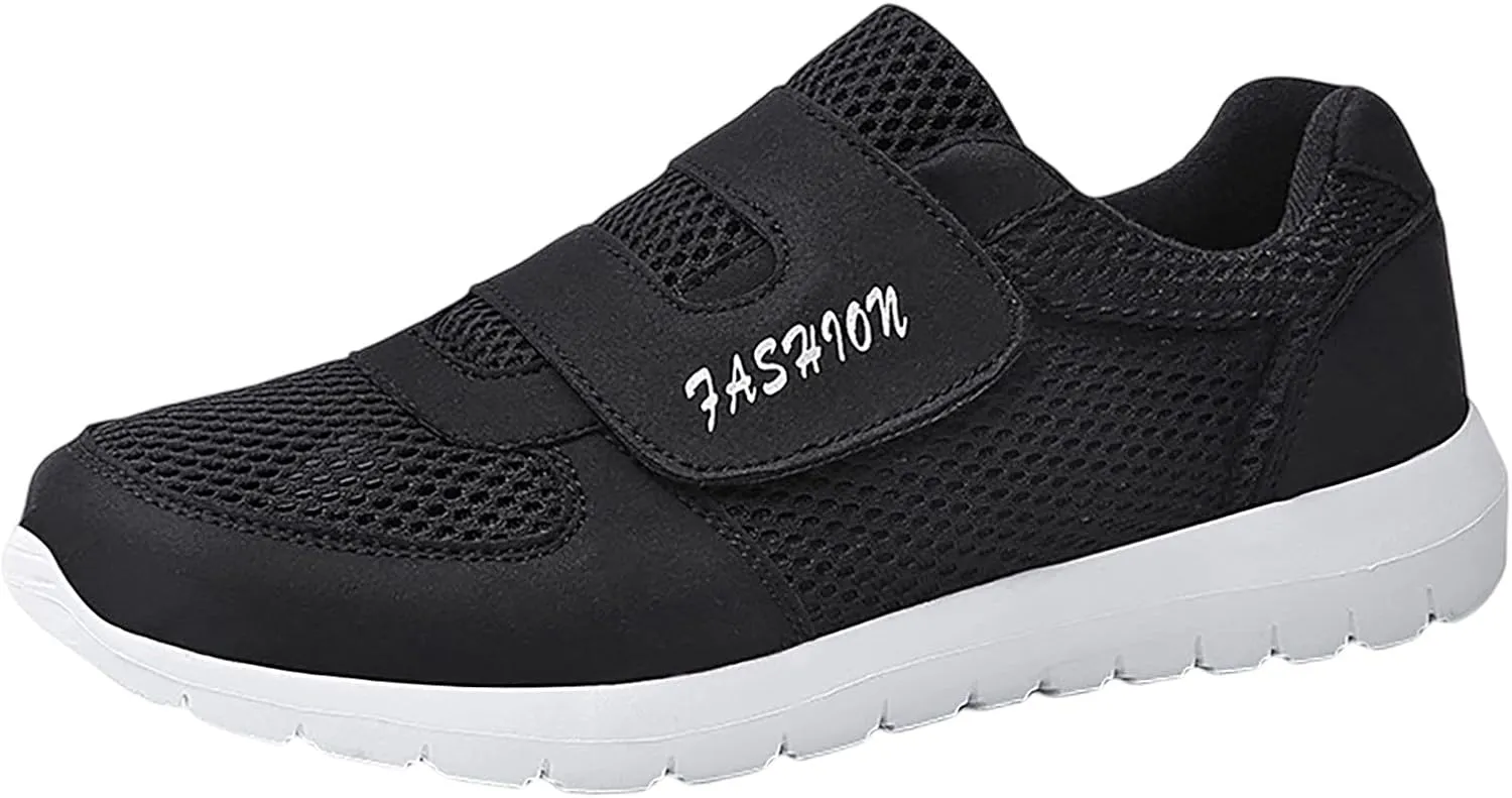 Men's Casual Walking Shoes Wide Width Workout Shoes Adjustable Fashion Sneakers Non-slip Flats Orthopedic Shoes