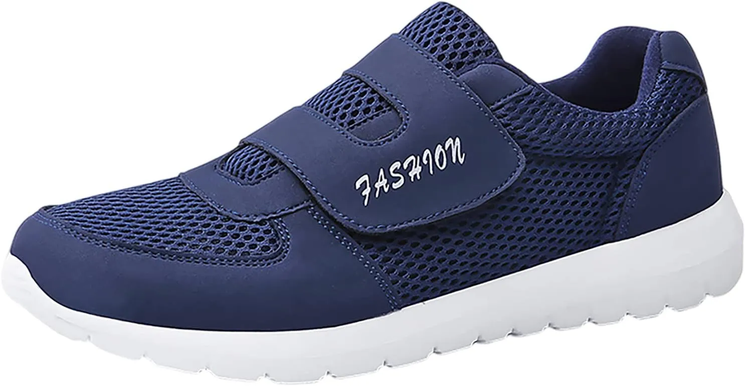 Men's Casual Walking Shoes Wide Width Workout Shoes Adjustable Fashion Sneakers Non-slip Flats Orthopedic Shoes