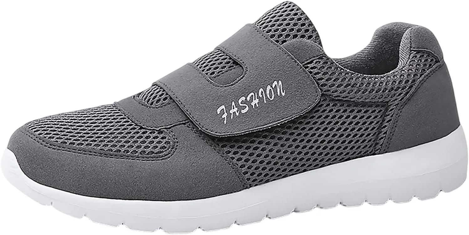 Men's Casual Walking Shoes Wide Width Workout Shoes Adjustable Fashion Sneakers Non-slip Flats Orthopedic Shoes