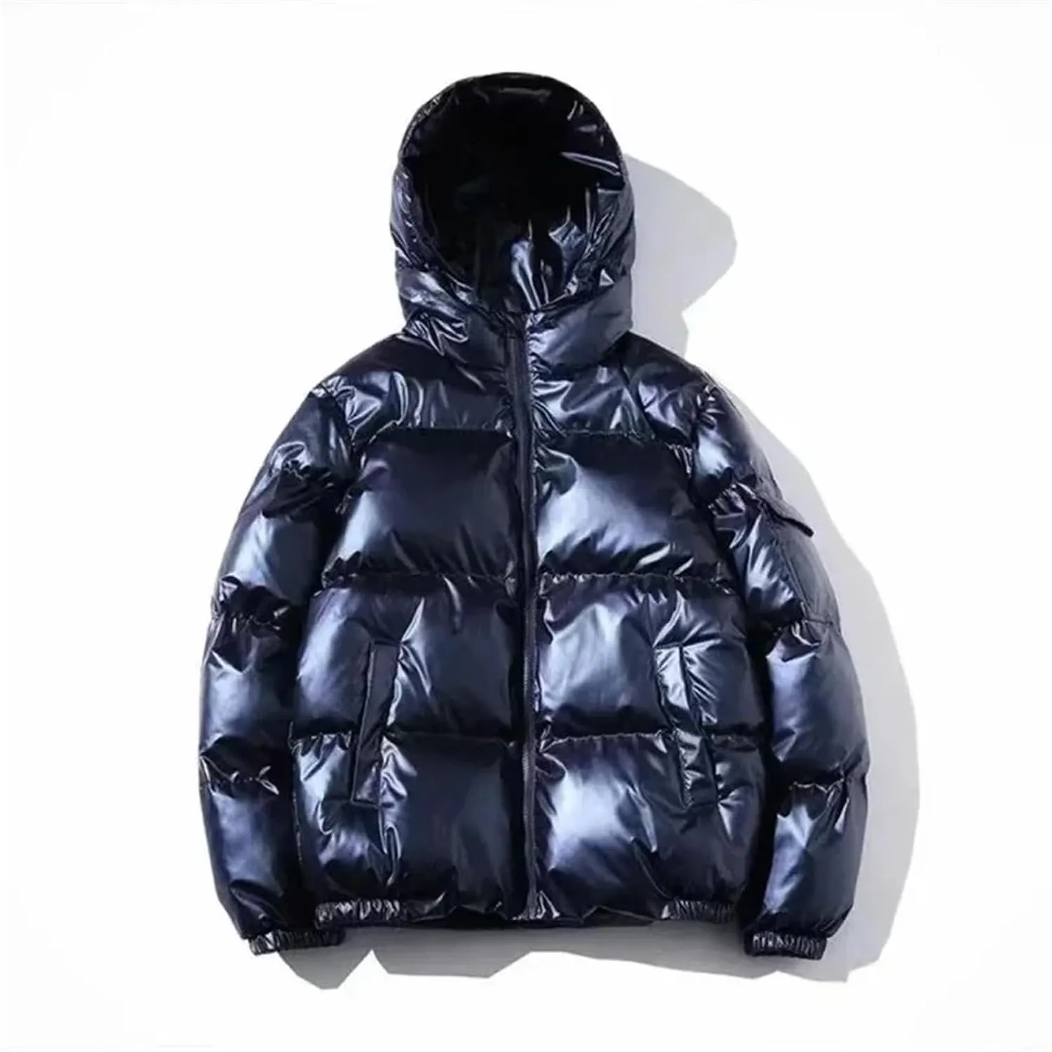 Mens Coats And Jackets Women Harajuku Parkas Cotton Padded Hooded Bright Jackets