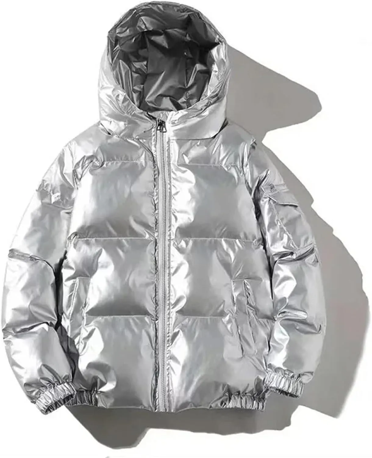Mens Coats And Jackets Women Harajuku Parkas Cotton Padded Hooded Bright Jackets