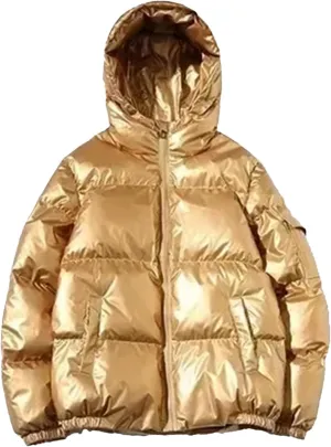 Mens Coats And Jackets Women Harajuku Parkas Cotton Padded Hooded Bright Jackets