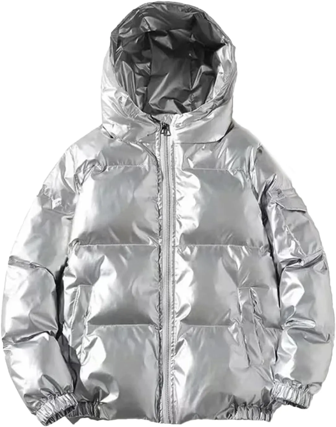 Mens Coats And Jackets Women Harajuku Parkas Cotton Padded Hooded Bright Jackets