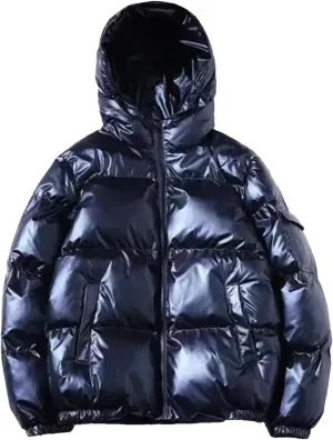 Mens Coats And Jackets Women Harajuku Parkas Cotton Padded Hooded Bright Jackets