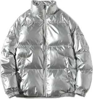 Mens Coats And Jackets Women Harajuku Parkas Cotton Padded Hooded Bright Jackets